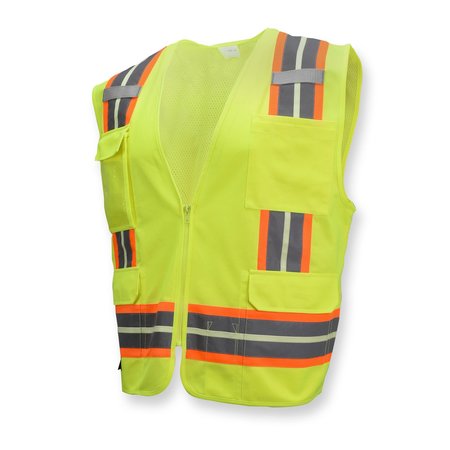 RADIANS Hi-Vis Surv 2Tone Safety Glow Vest-Grn-L SV6GLGL